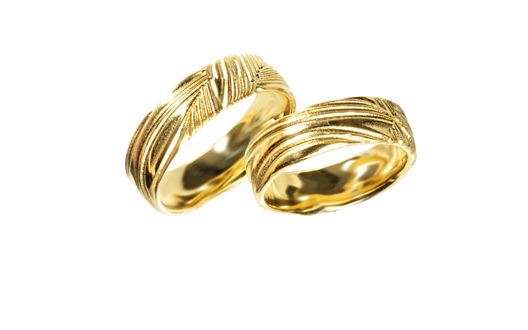 05372+05373-wedding rings, gold 750
